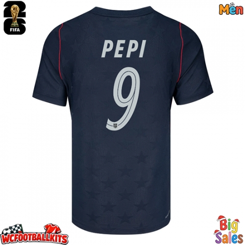 United States Ricardo Pepi #9 Replica Away Stadium Shirt World Cup 2026 Short Sleeve